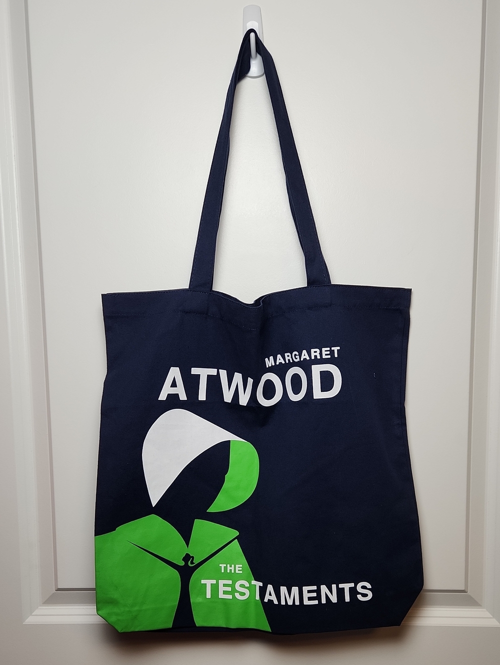 Margaret Atwood Blue And Green Canvas Tote Bag - The Testaments